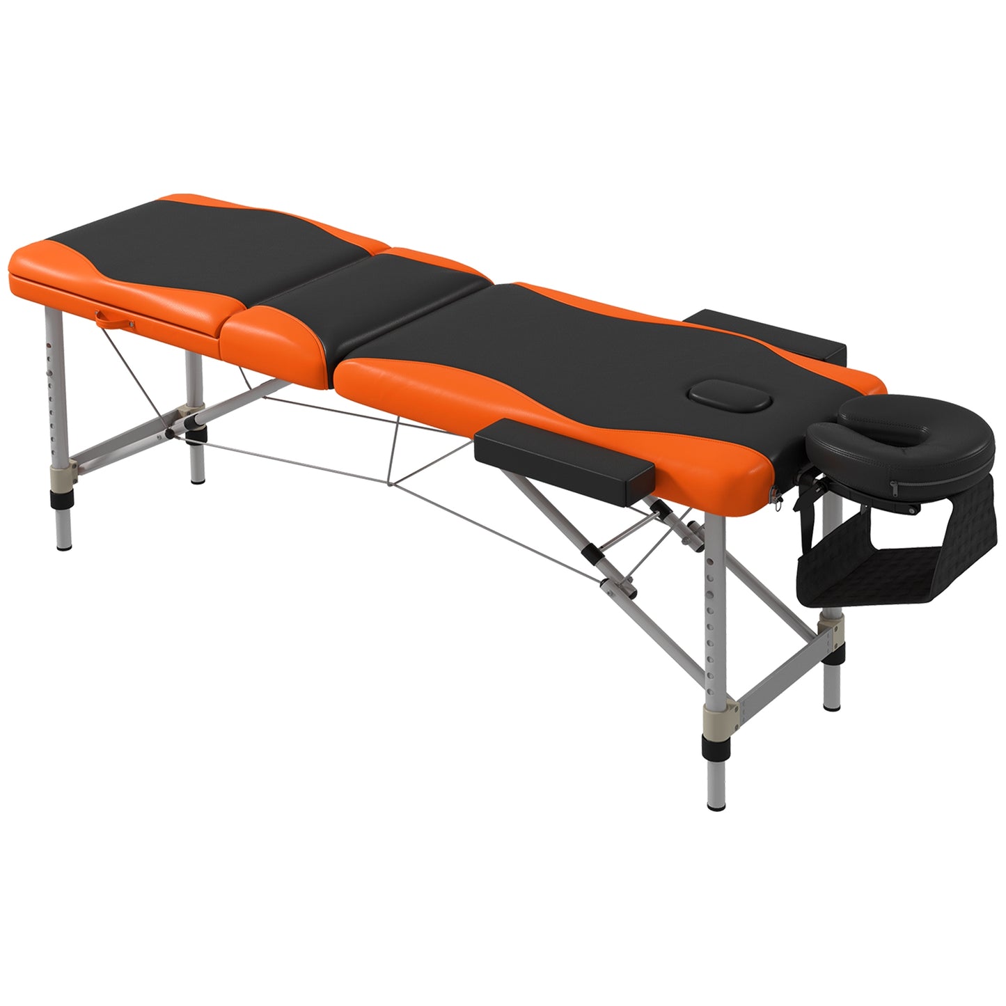 SvvalkaPortable Massage Table Beauty Therapy Couch Bed Spa Aluminum Orange