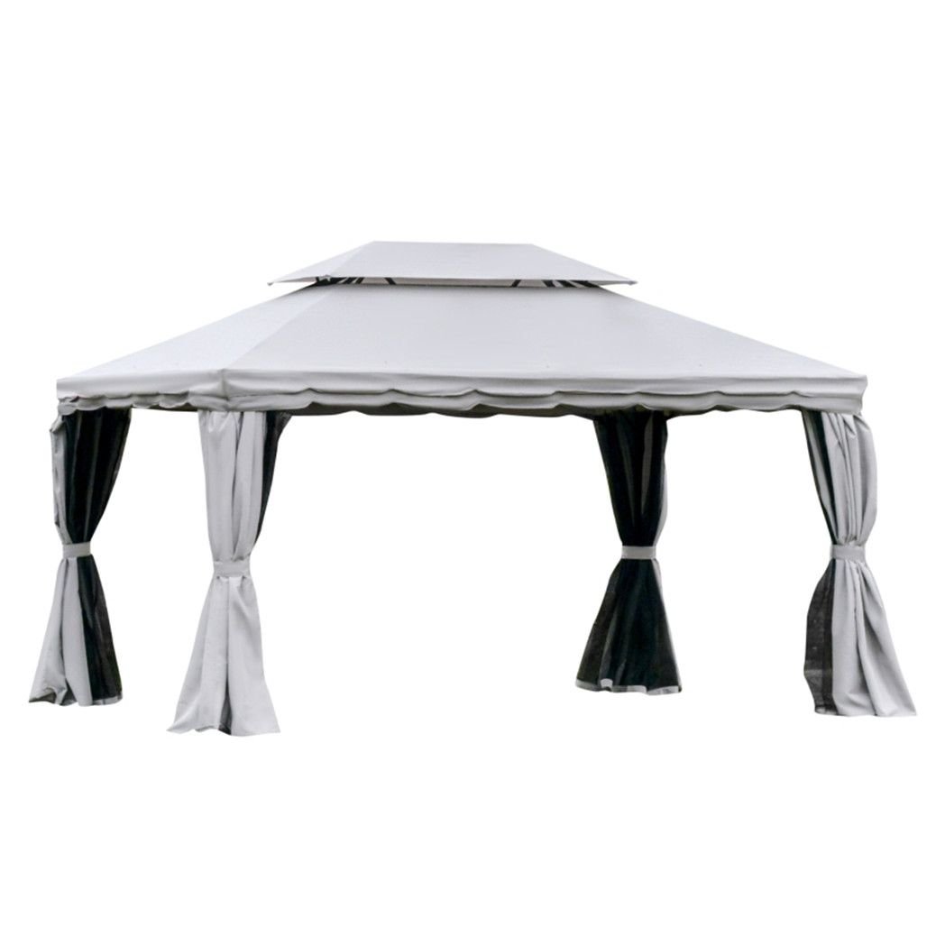 10ft x 13ft Patio Gazebo-Gray-AS