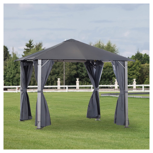 10ft x 10ft Patio Gazebo-Dark Gray-AS