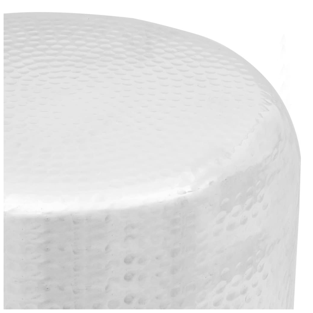 Hammered Aluminium Stool/Side Table Silver