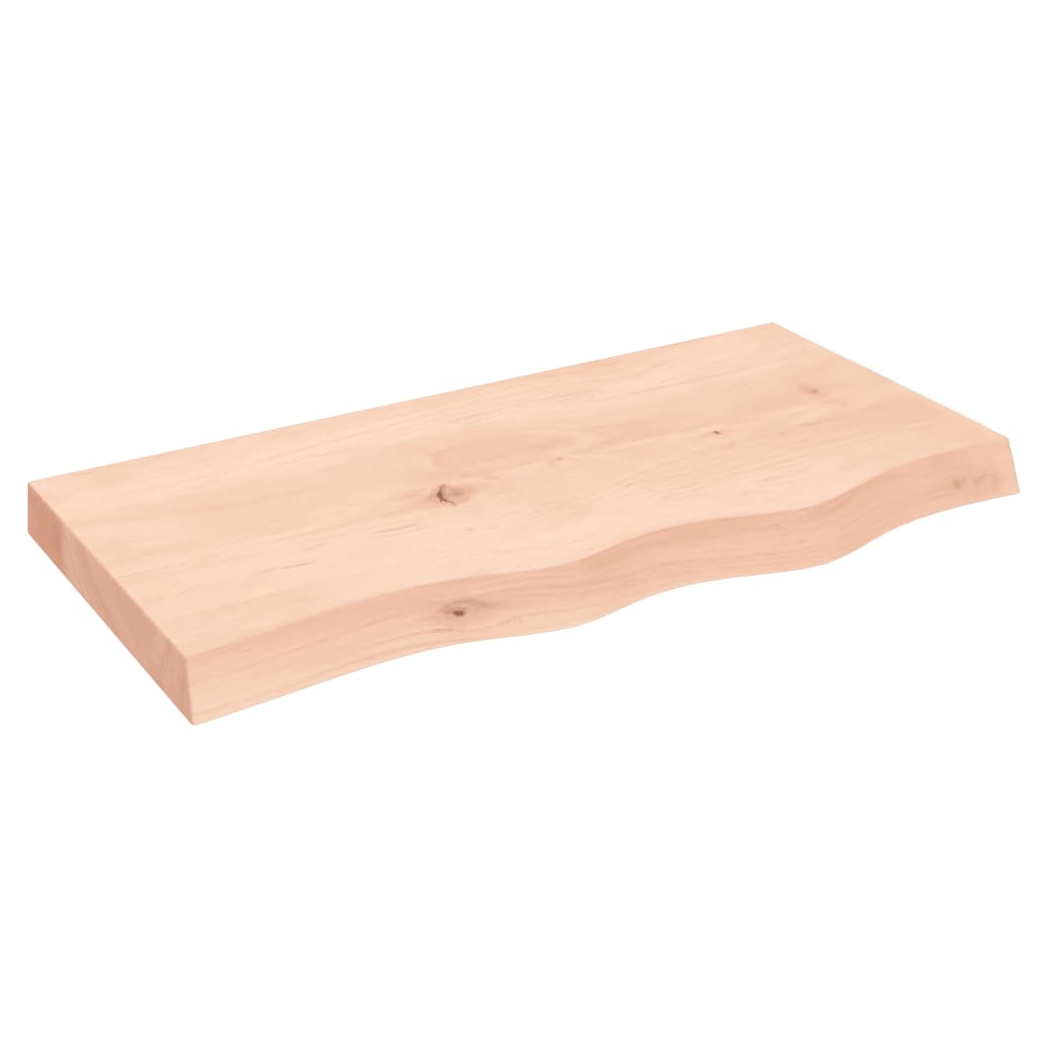 Table Top 80x40x(2-6) cm Untreated Solid Wood Oak