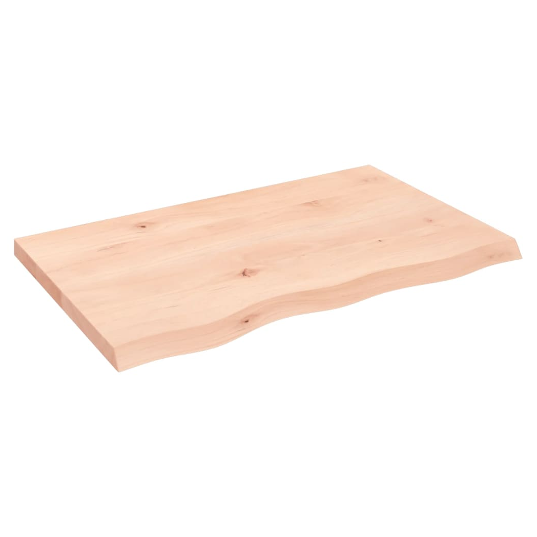 Table Top 80x50x(2-4) cm Untreated Solid Wood Oak