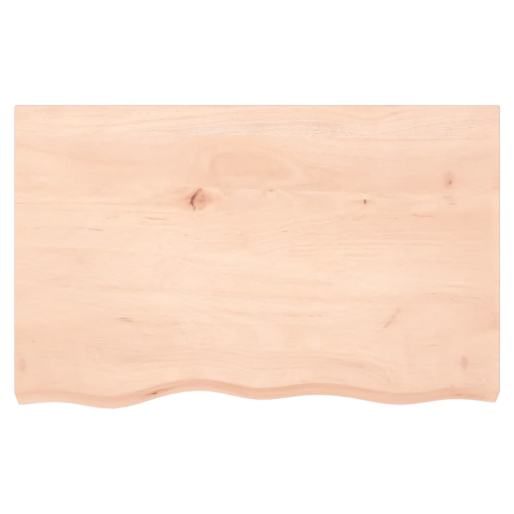 Table Top 80x50x(2-4) cm Untreated Solid Wood Oak