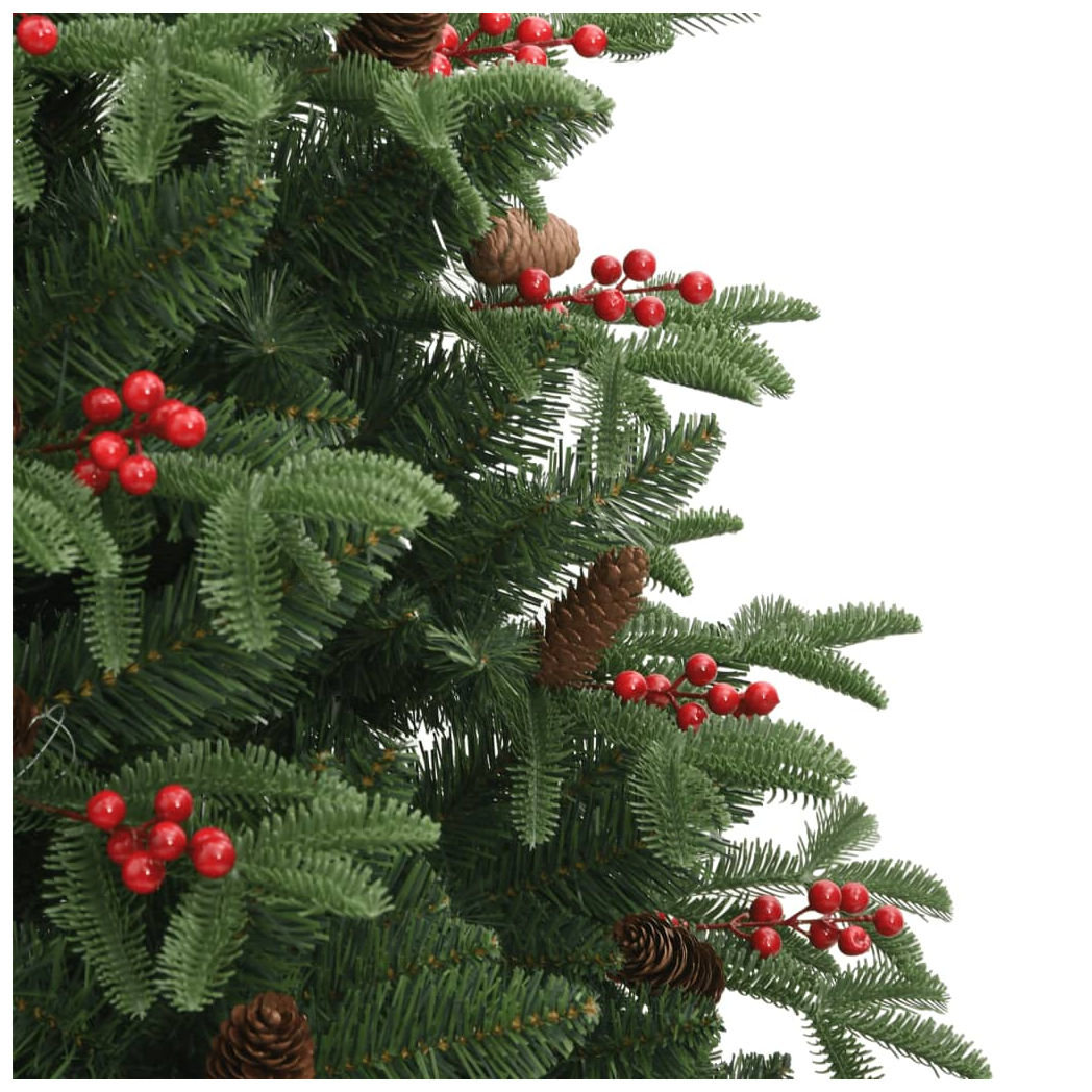 Artificial Hinged Christmas Tree with Cones and Berries 210 cm