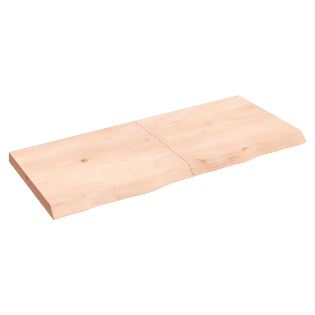 Table Top 140x60x(2-6) cm Untreated Solid Wood Oak