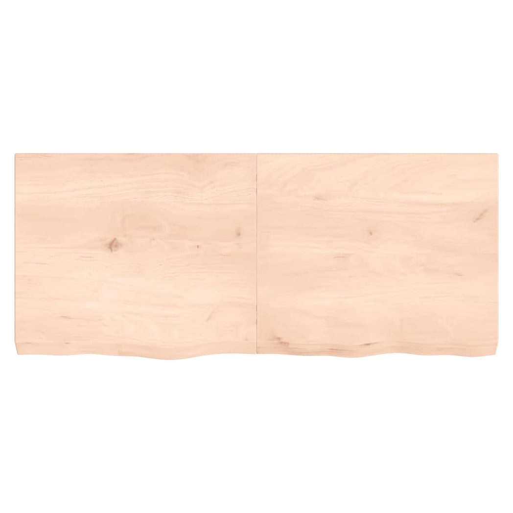 Table Top 140x60x(2-6) cm Untreated Solid Wood Oak