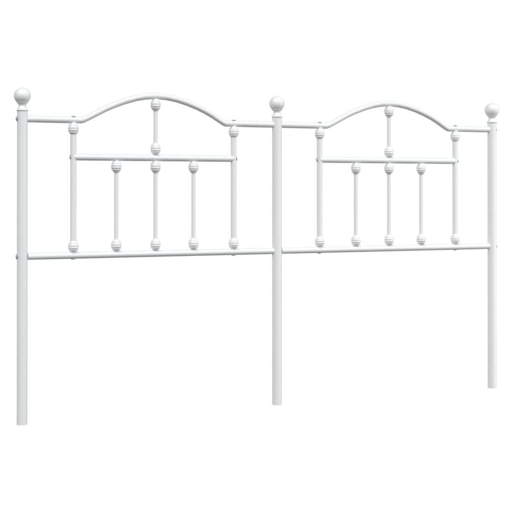 Metal Headboard White 160 cm