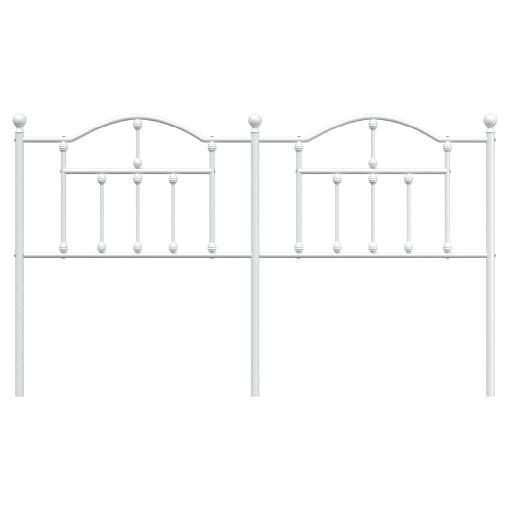 Metal Headboard White 160 cm