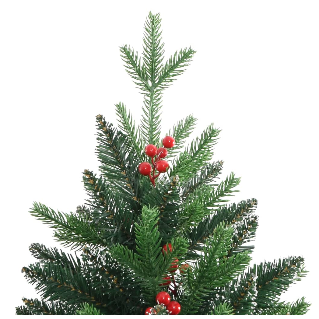 Artificial Hinged Christmas Tree with Red Berries 180 cm
