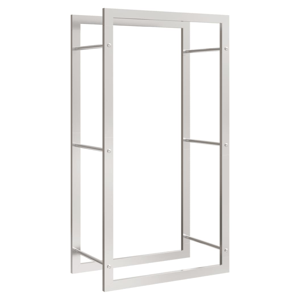 Firewood Rack 50x28x94 cm Stainless Steel
