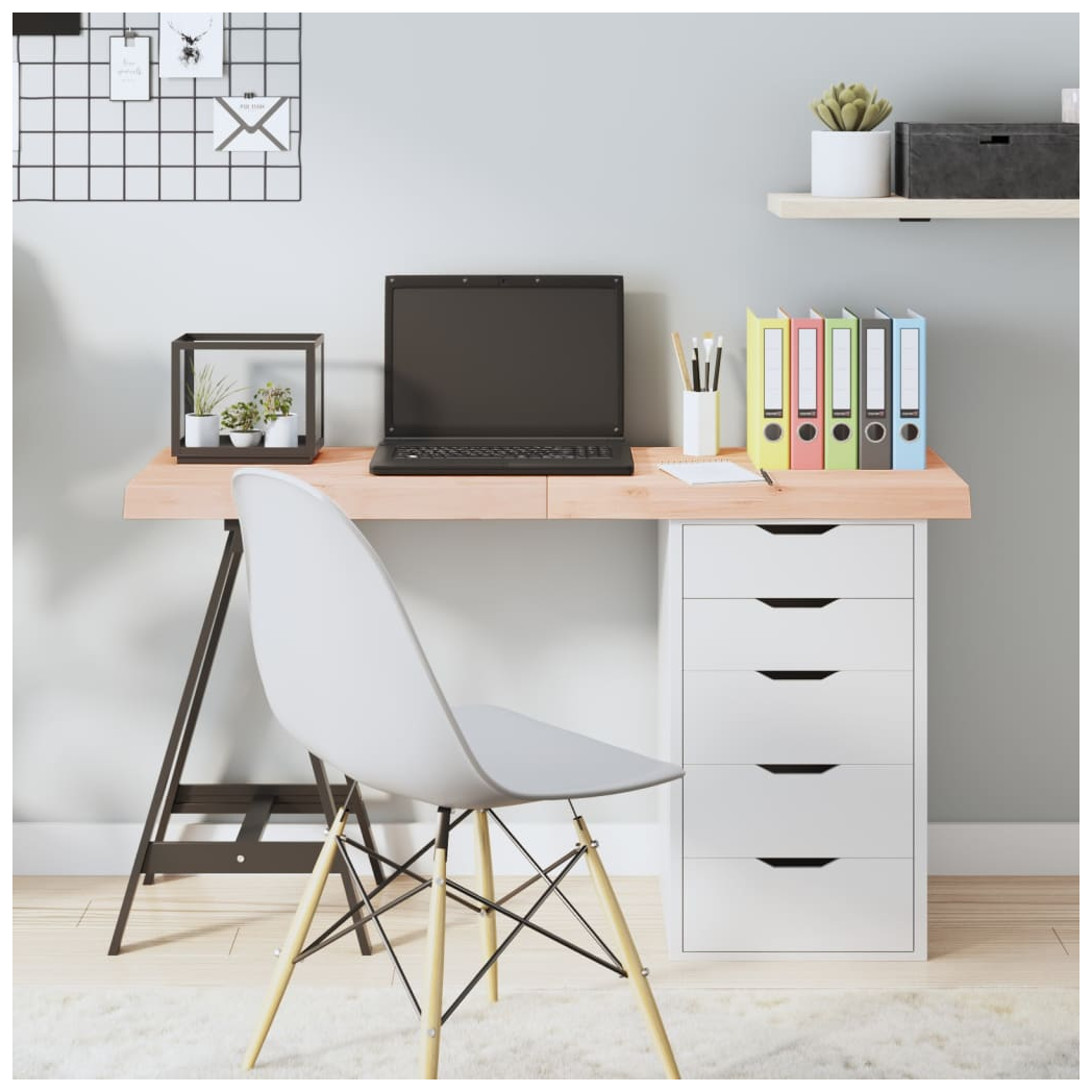 Table Top 120x50x(2-6) cm Untreated Solid Wood Oak