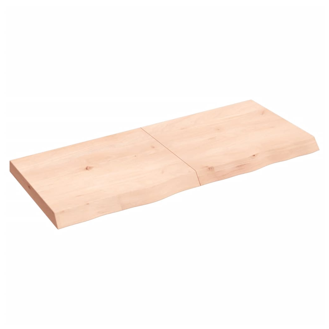 Table Top 120x50x(2-6) cm Untreated Solid Wood Oak