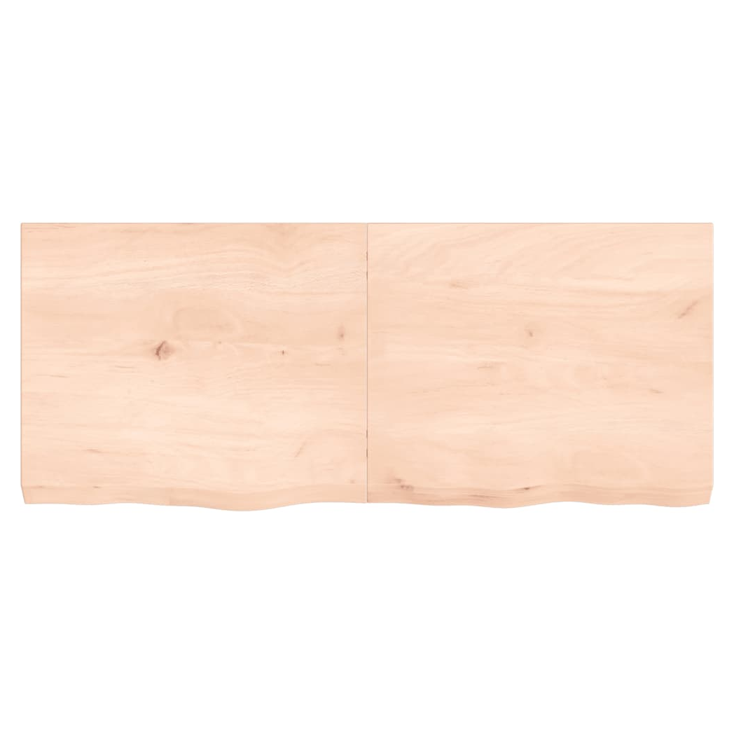 Table Top 120x50x(2-6) cm Untreated Solid Wood Oak