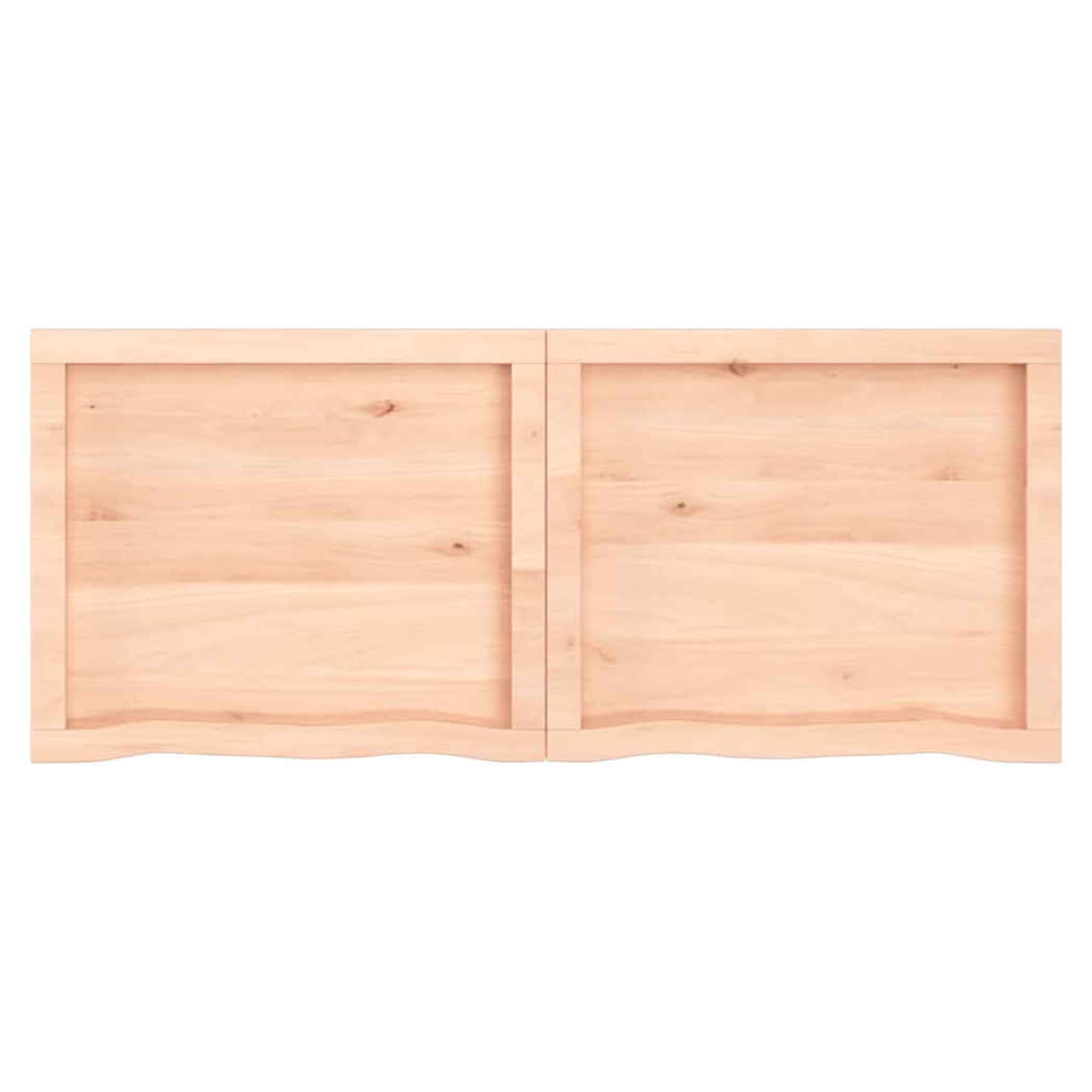 Table Top 120x50x(2-6) cm Untreated Solid Wood Oak