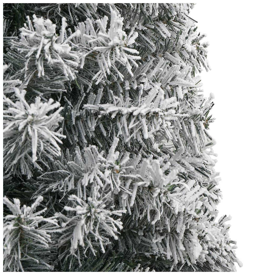 Slim Christmas Tree with Stand and Flocked Snow 300 cm PVC