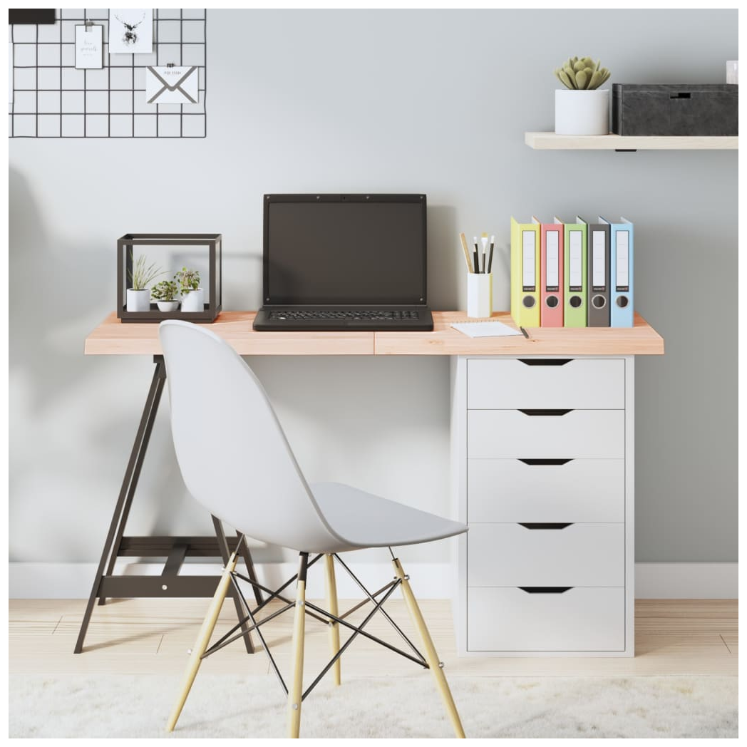 Table Top 120x60x(2-4) cm Untreated Solid Wood Oak