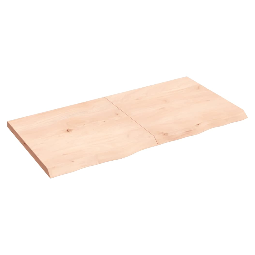 Table Top 120x60x(2-4) cm Untreated Solid Wood Oak