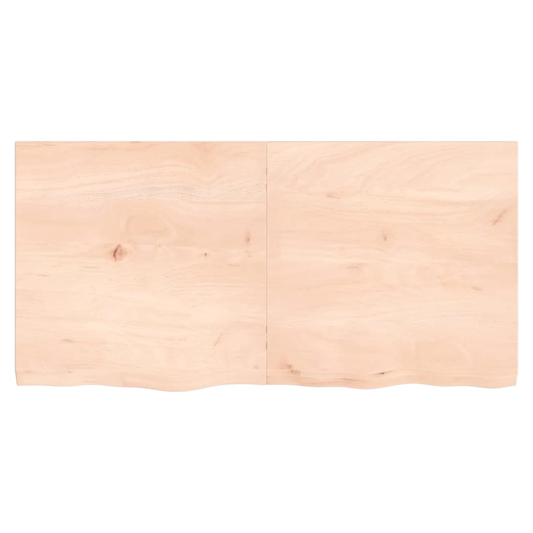 Table Top 120x60x(2-4) cm Untreated Solid Wood Oak