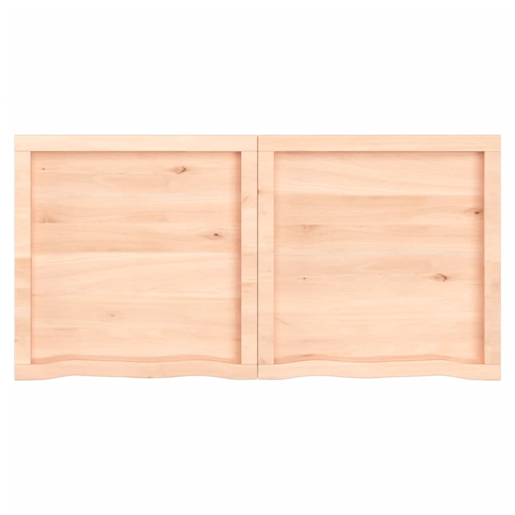 Table Top 120x60x(2-4) cm Untreated Solid Wood Oak