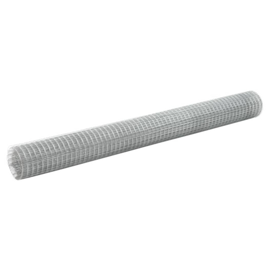 Chicken Wire Fence Galvanised Steel 25x1.5 m Silver