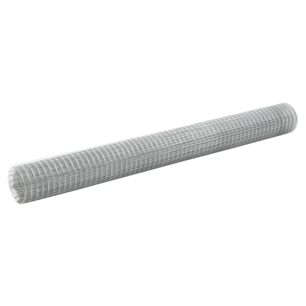 Chicken Wire Fence Galvanised Steel 25x1.5 m Silver