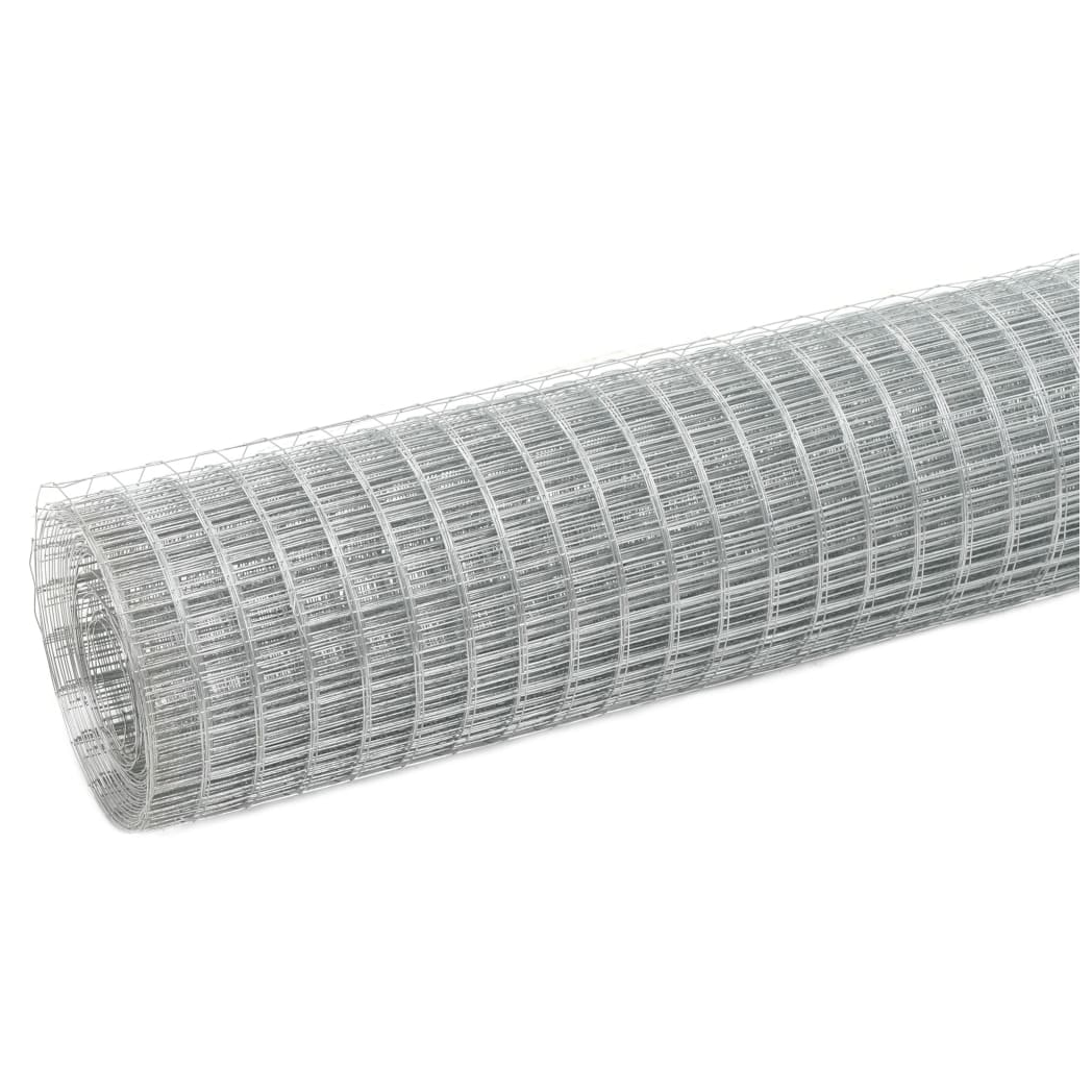 Chicken Wire Fence Galvanised Steel 25x1.5 m Silver