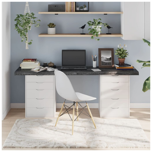 Table Top Dark Brown 180x50x(2-6) cm Treated Solid Wood Oak