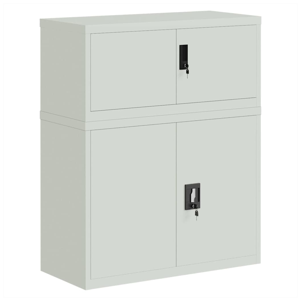 File Cabinet Light Grey 90x40x110 cm Steel