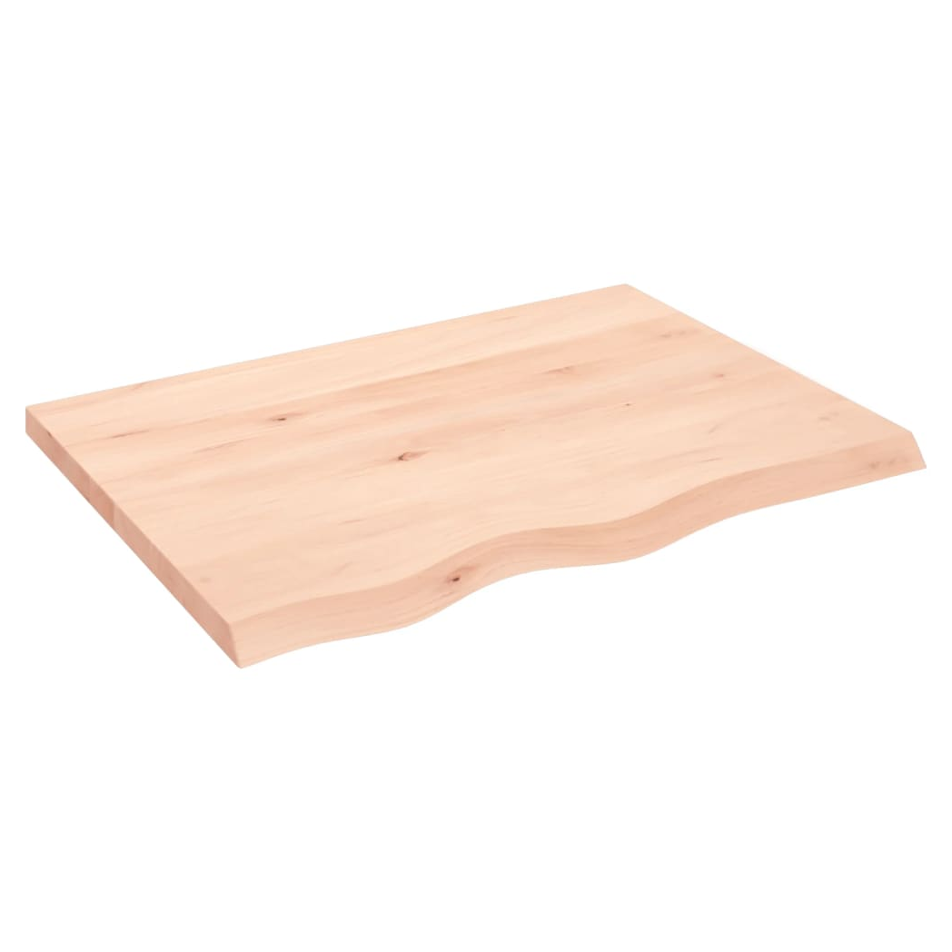 Table Top 80x60x(2-4) cm Untreated Solid Wood Oak