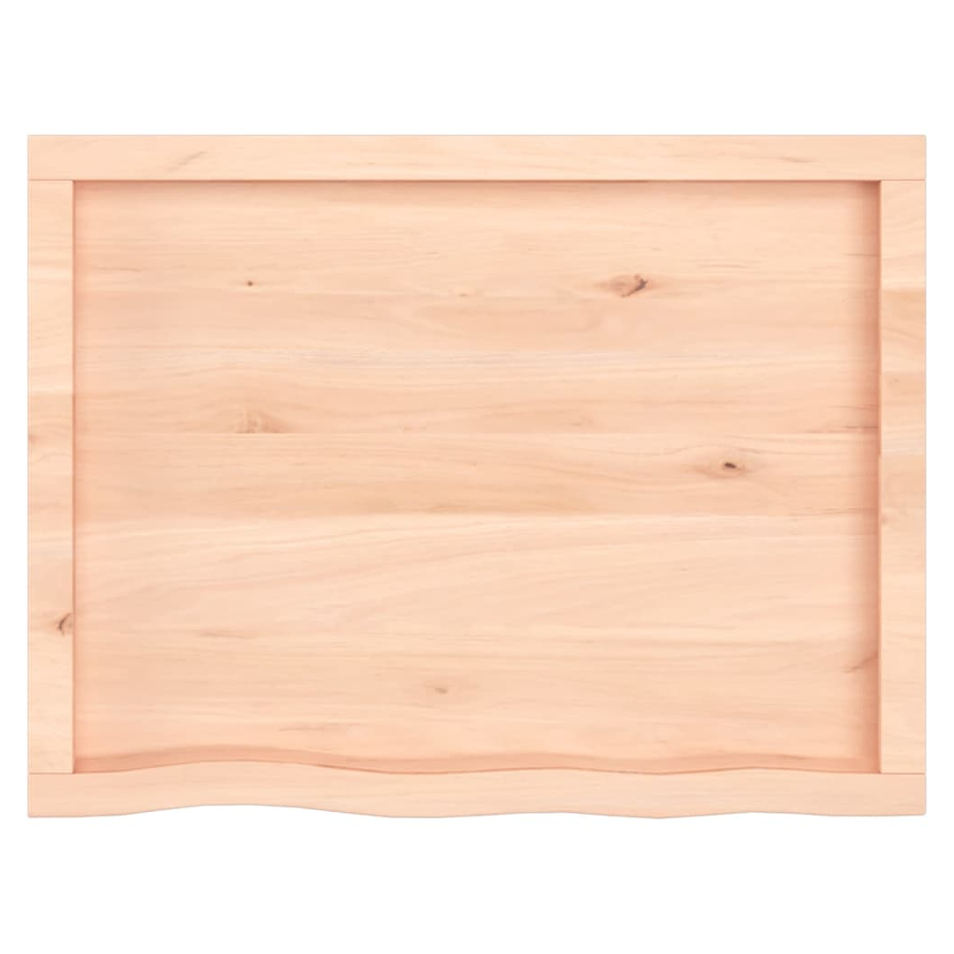 Table Top 80x60x(2-4) cm Untreated Solid Wood Oak