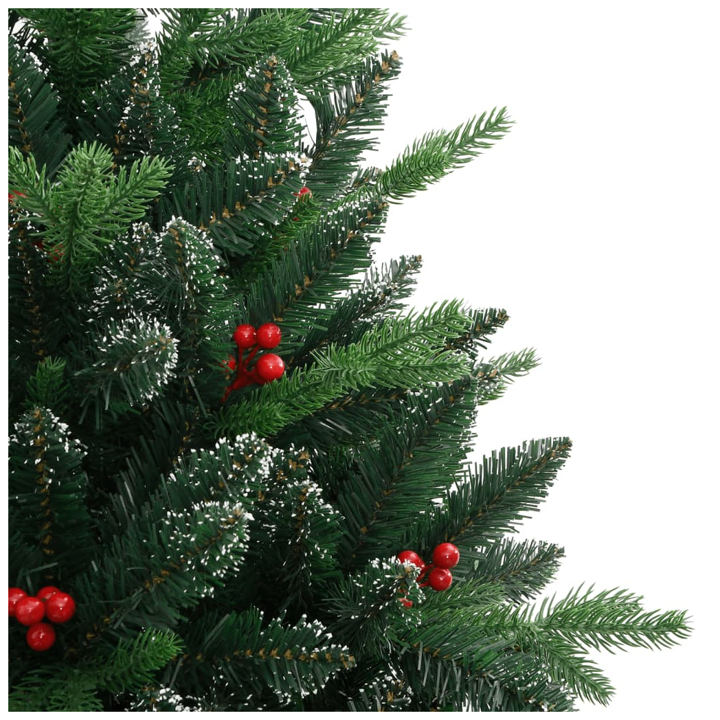 Artificial Hinged Christmas Tree with Red Berries 150 cm