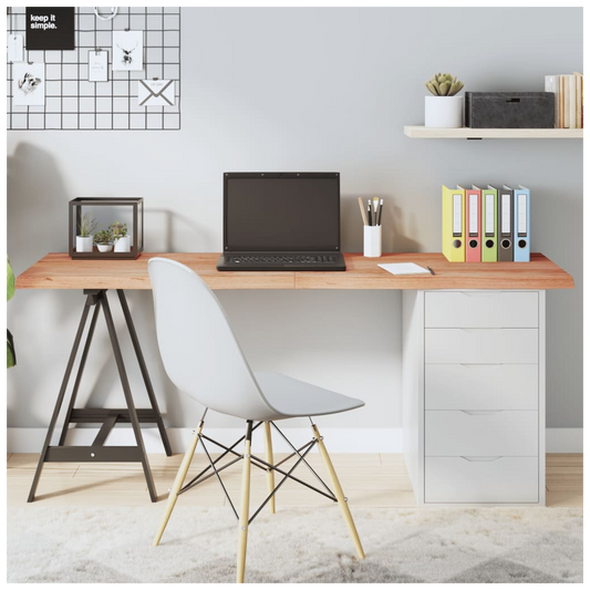 Table Top Light Brown 160x60x(2-4) cm Treated Solid Wood Oak