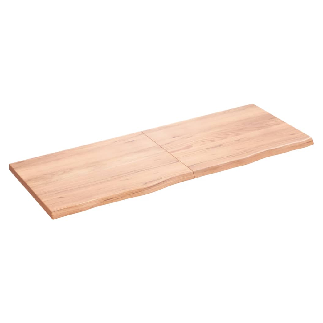 Table Top Light Brown 160x60x(2-4) cm Treated Solid Wood Oak