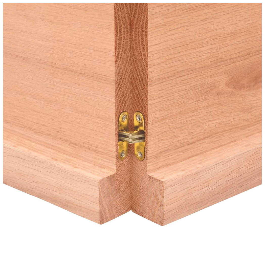 Table Top Light Brown 160x60x(2-4) cm Treated Solid Wood Oak