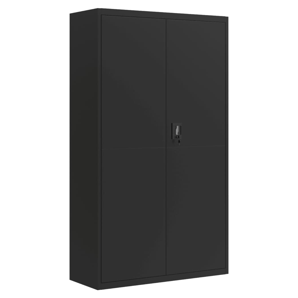 File Cabinet Black 105x40x180 cm Steel