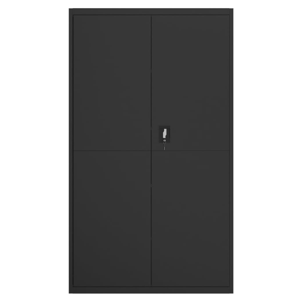File Cabinet Black 105x40x180 cm Steel