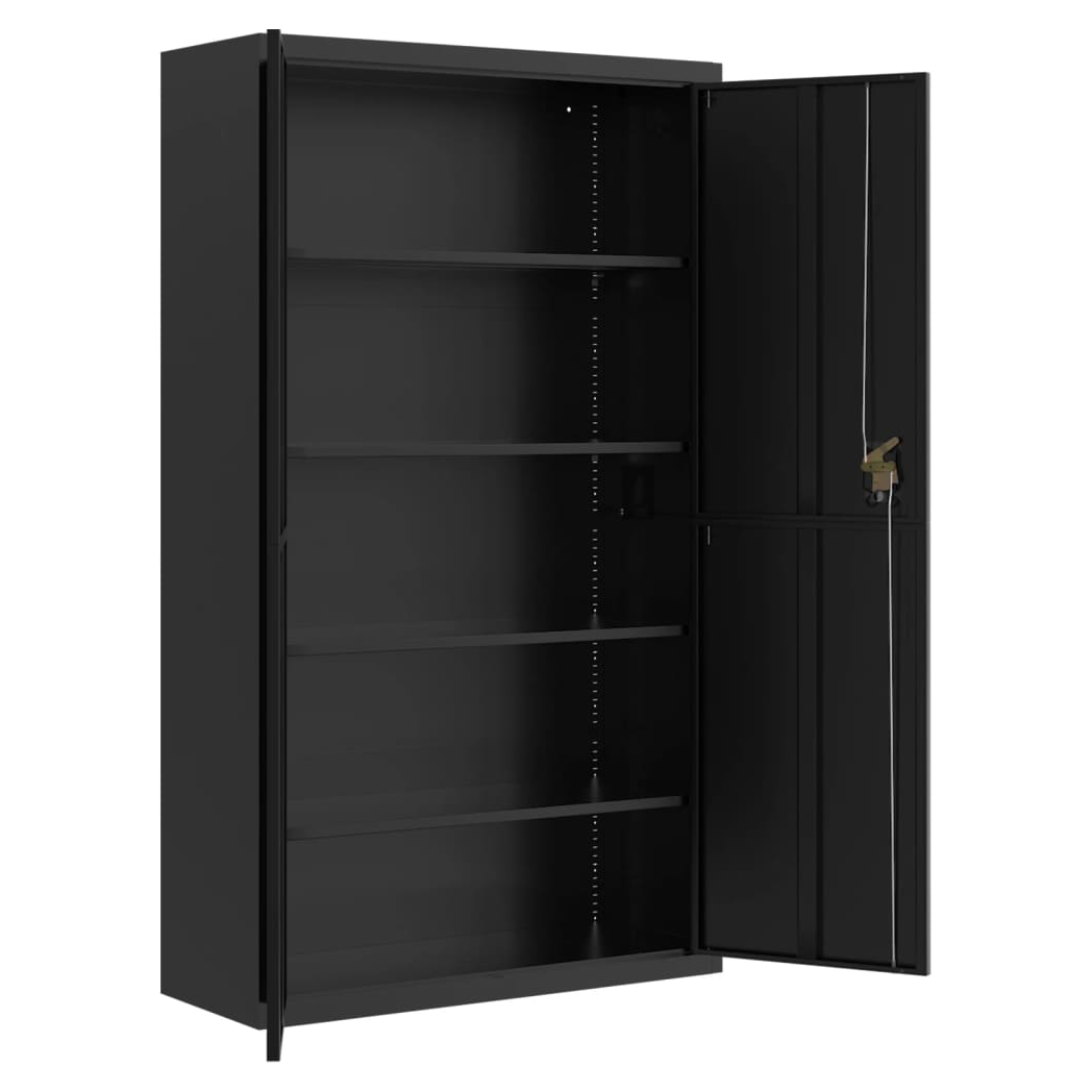 File Cabinet Black 105x40x180 cm Steel