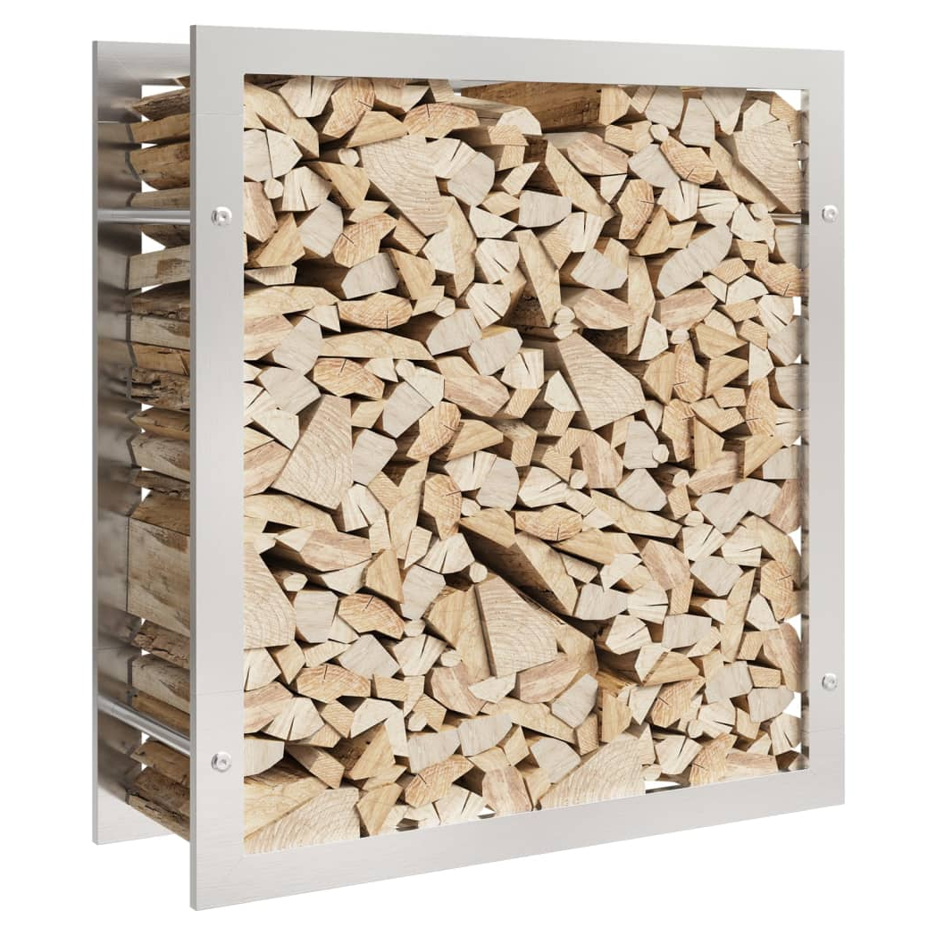 Firewood Rack 80x28x86 cm Stainless Steel