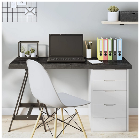 Table Top Dark Brown 120x50x(2-4) cm Treated Solid Wood Oak