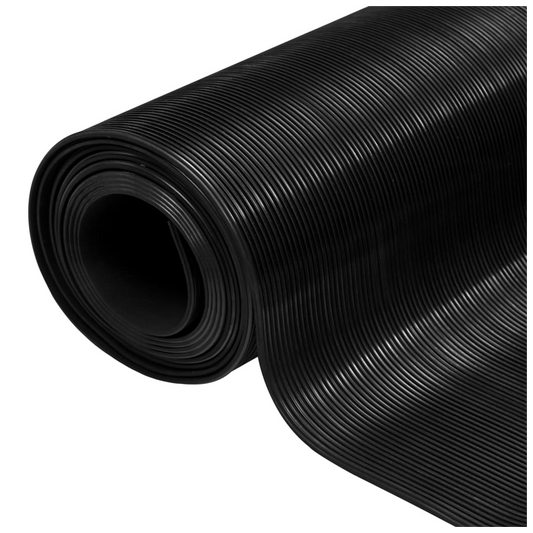 Floor Mat Anti-Slip Rubber 1.5x4 m 3 mm Fine Rib