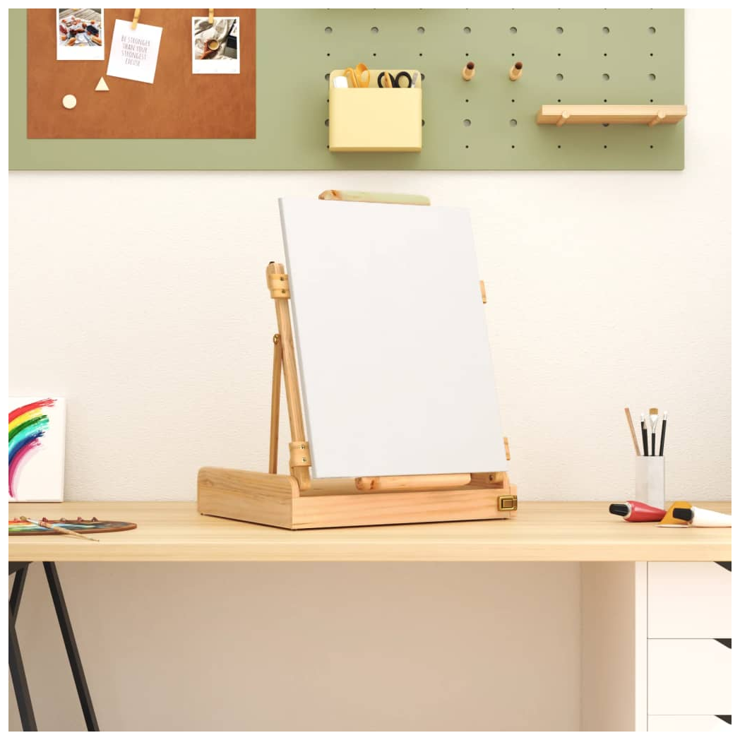 Table Easel with Drawer 41.5x37x12 cm Solid Wood Pine