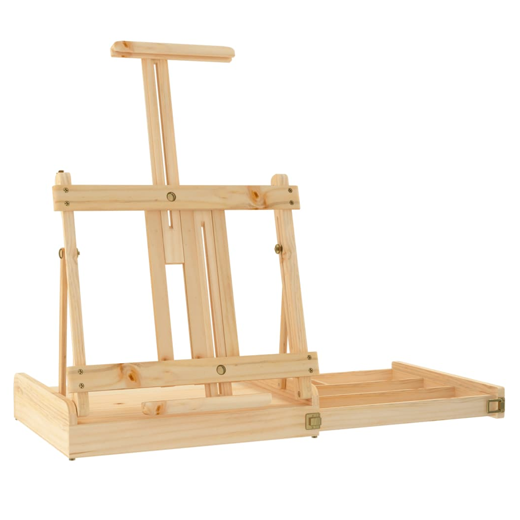 Table Easel with Drawer 41.5x37x12 cm Solid Wood Pine