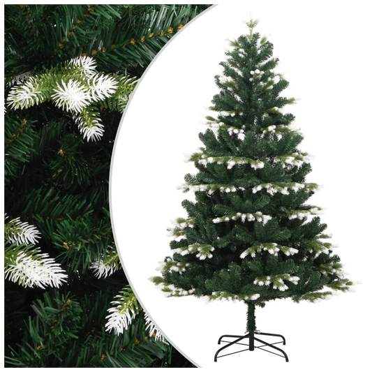 Artificial Hinged Christmas Tree with Flocked Snow 240 cm