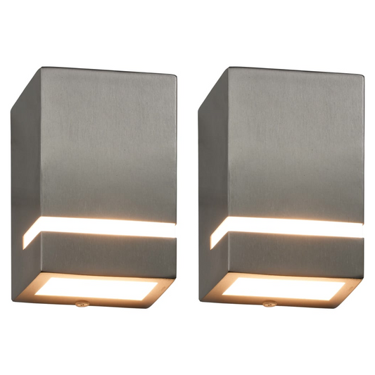 Outdoor Wall Lights 2 pcs 35 W Silver Rectangular