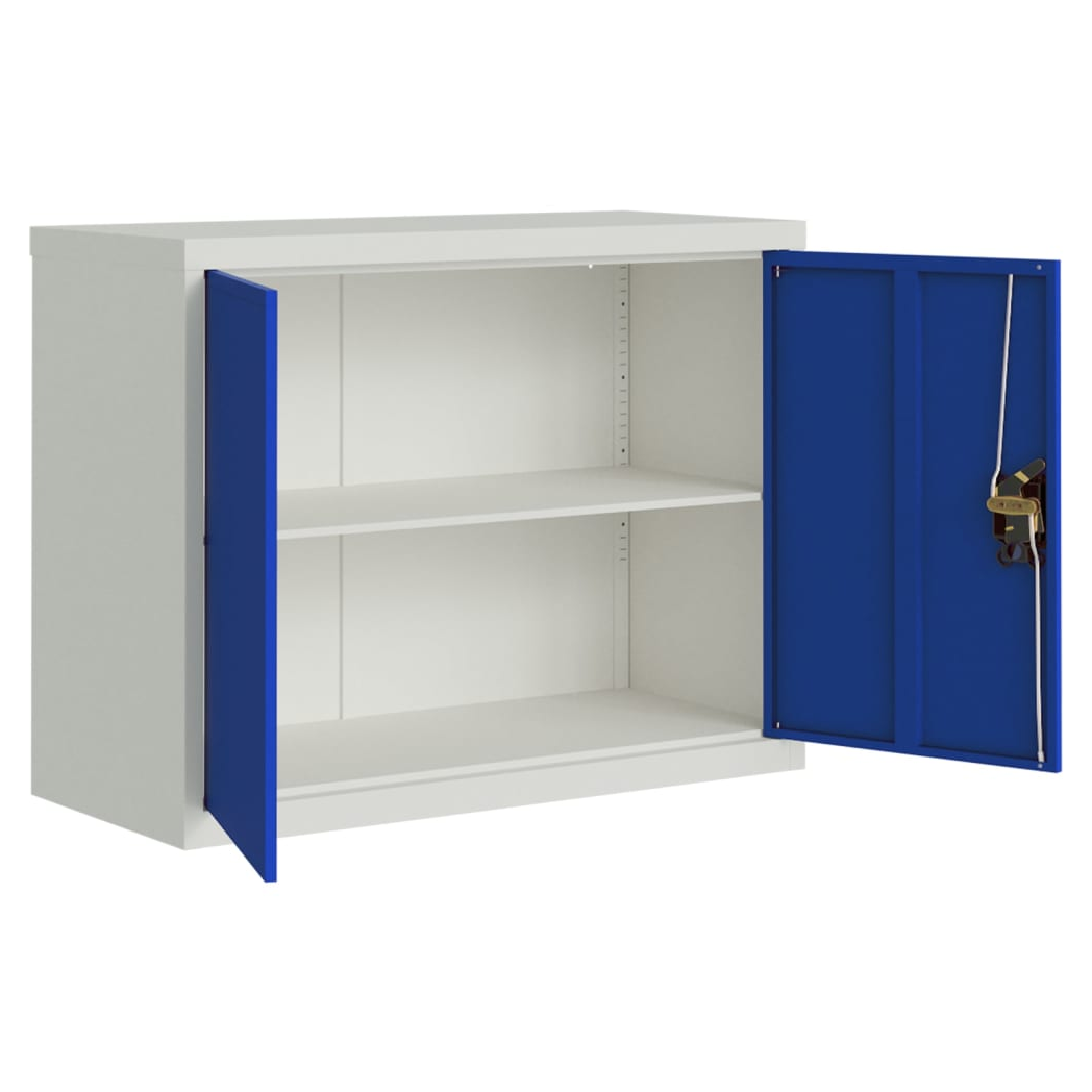 File Cabinet Light Grey and Blue 90x40x70 cm Steel