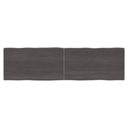 Table Top Dark Brown 180x50x(2-4) cm Treated Solid Wood Live Edge