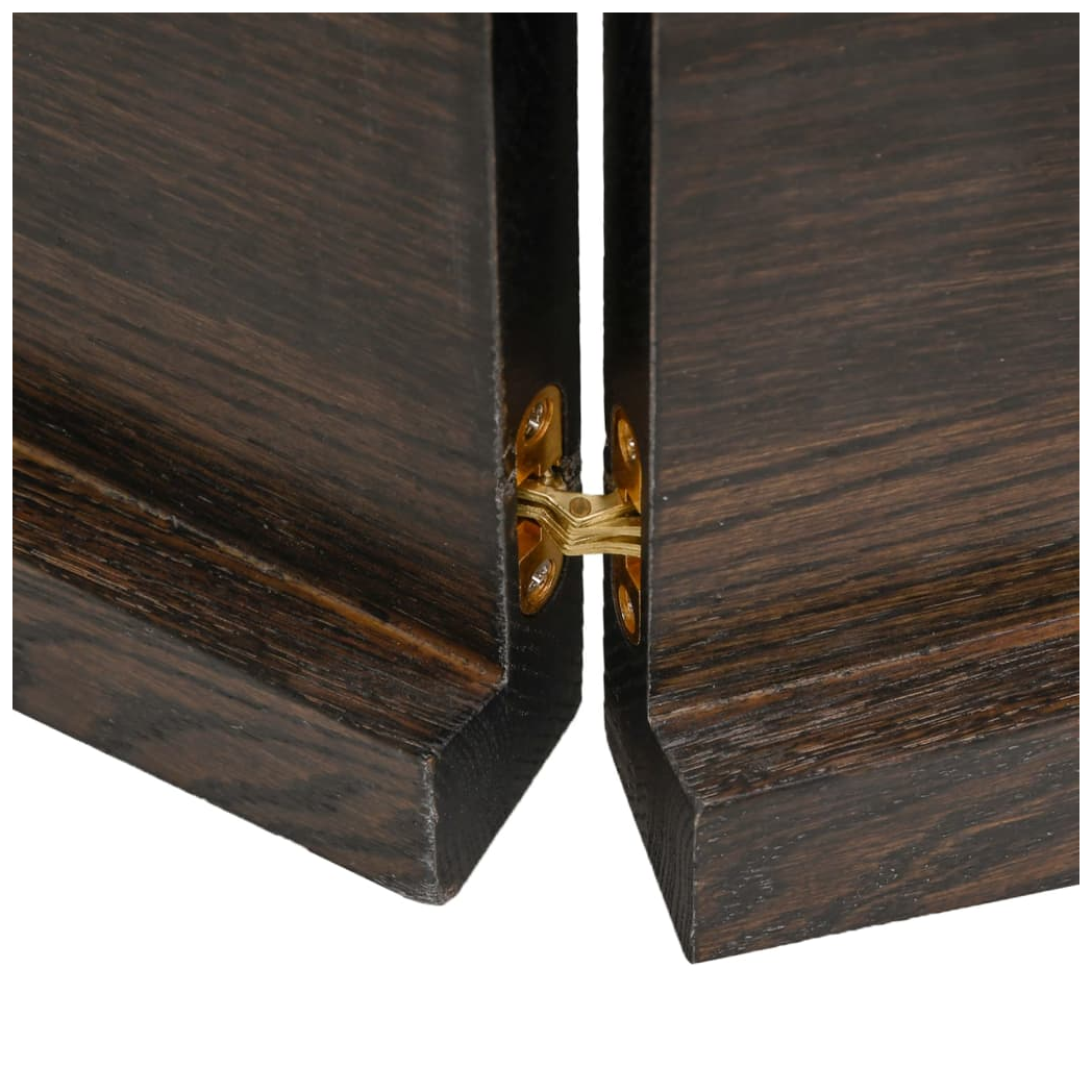 Table Top Dark Brown 180x50x(2-4) cm Treated Solid Wood Live Edge