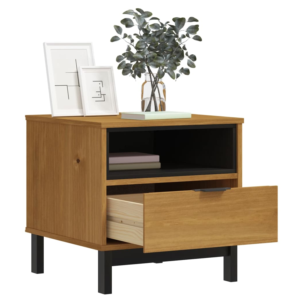 Side Table FLAM 50x50x50 cm Solid Wood Pine