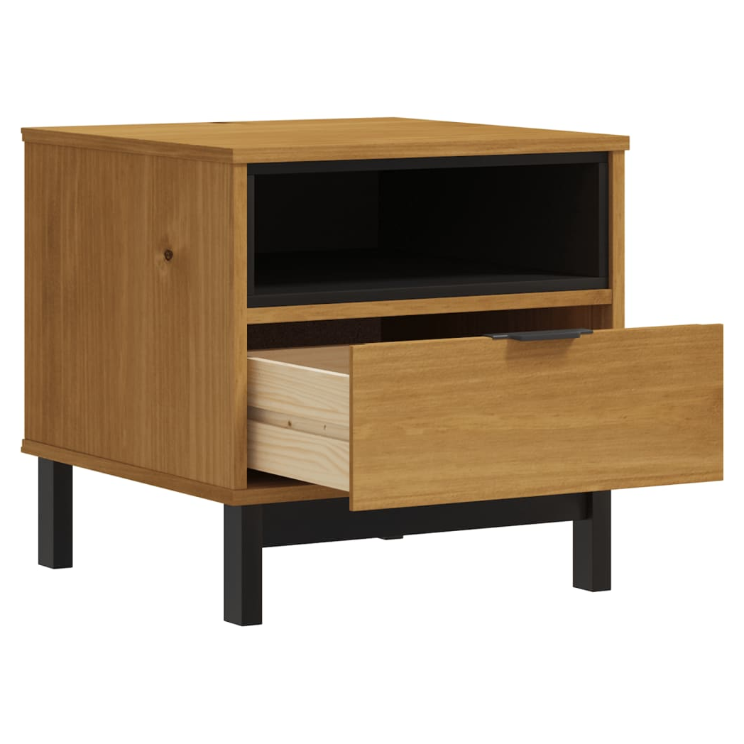 Side Table FLAM 50x50x50 cm Solid Wood Pine