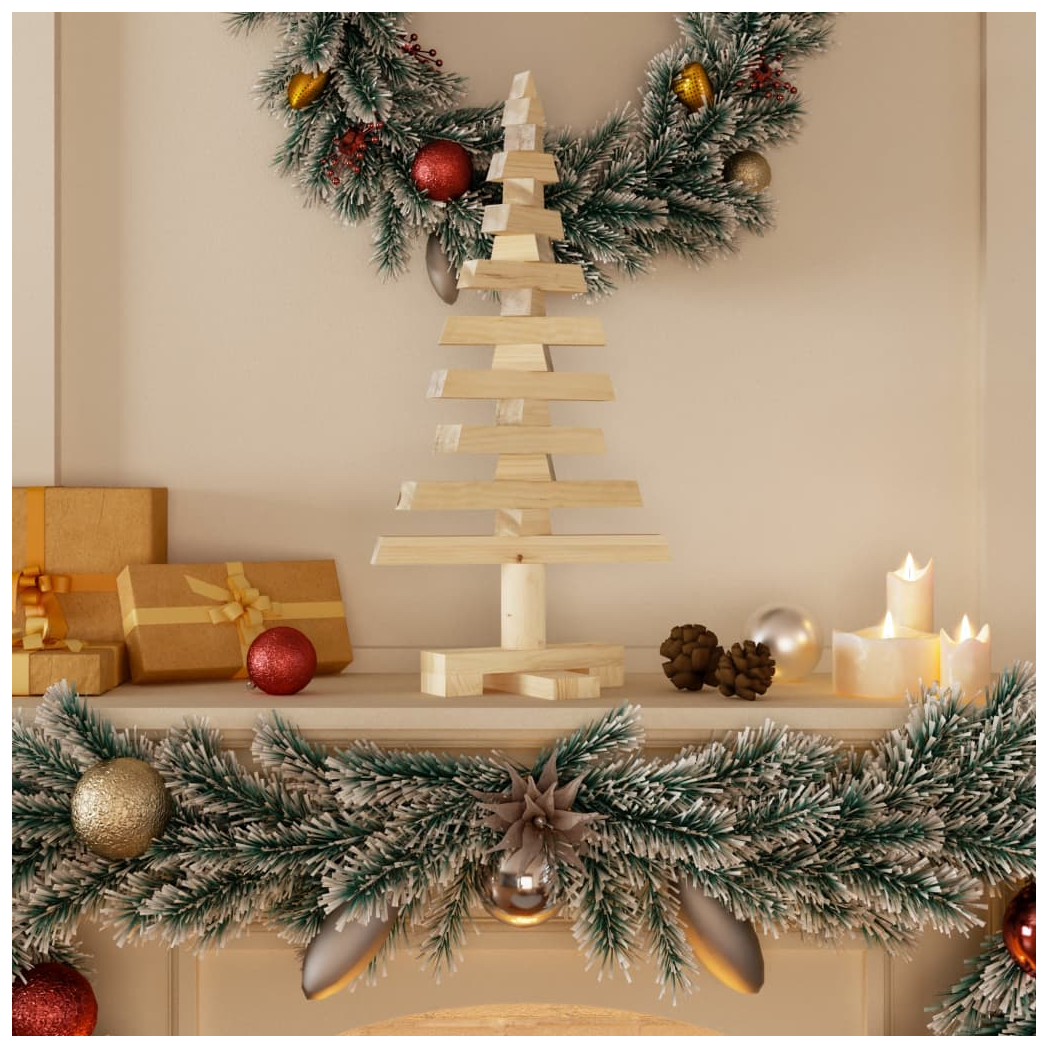 Wooden Christmas Tree for Decoration 60 cm Solid Wood Pine